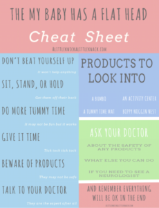 Infographic on what steps you can take if your baby is getting a flat head, including seeing a doctor!