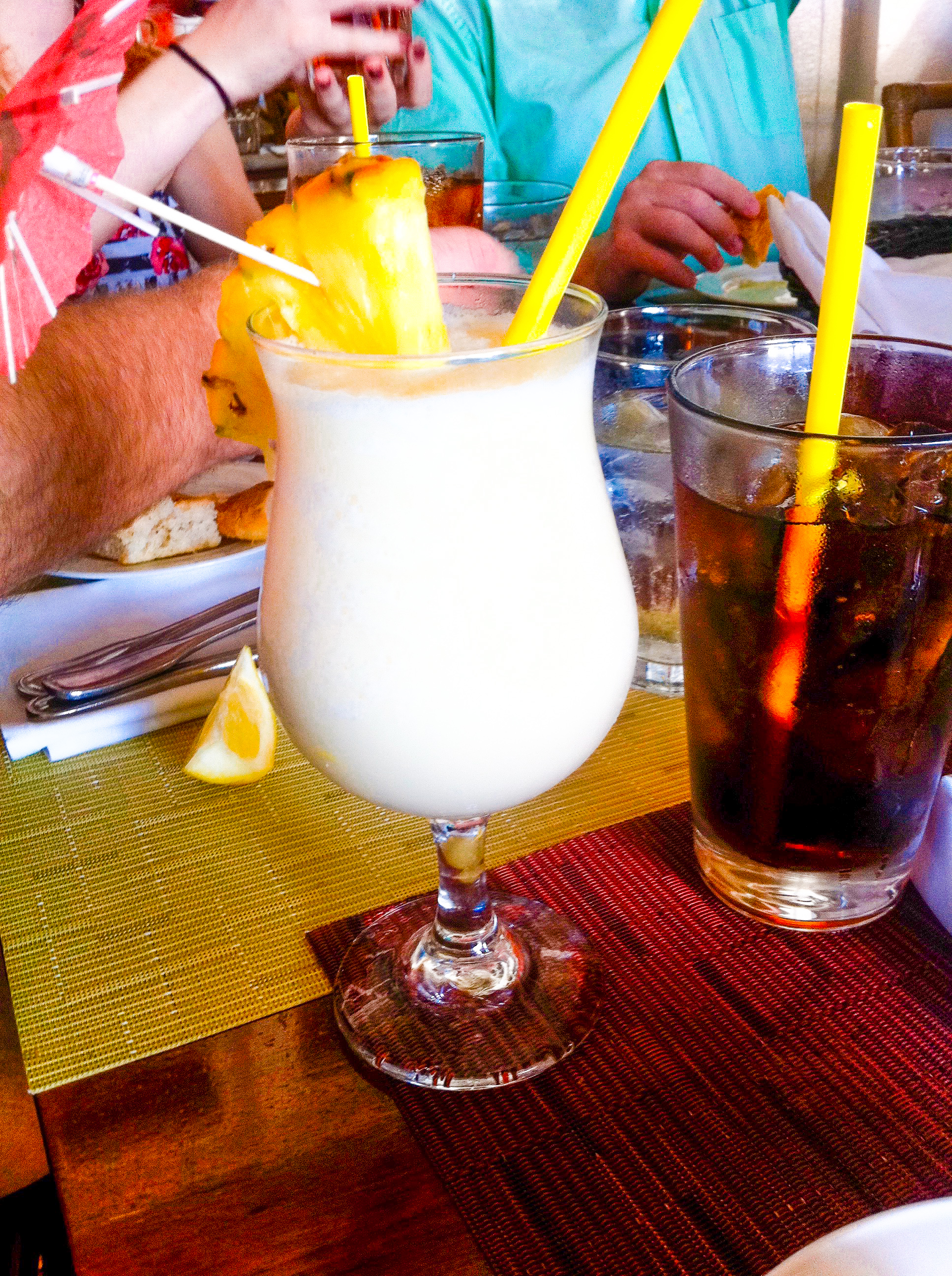 The Pina Coladas from Hula Hut Grill