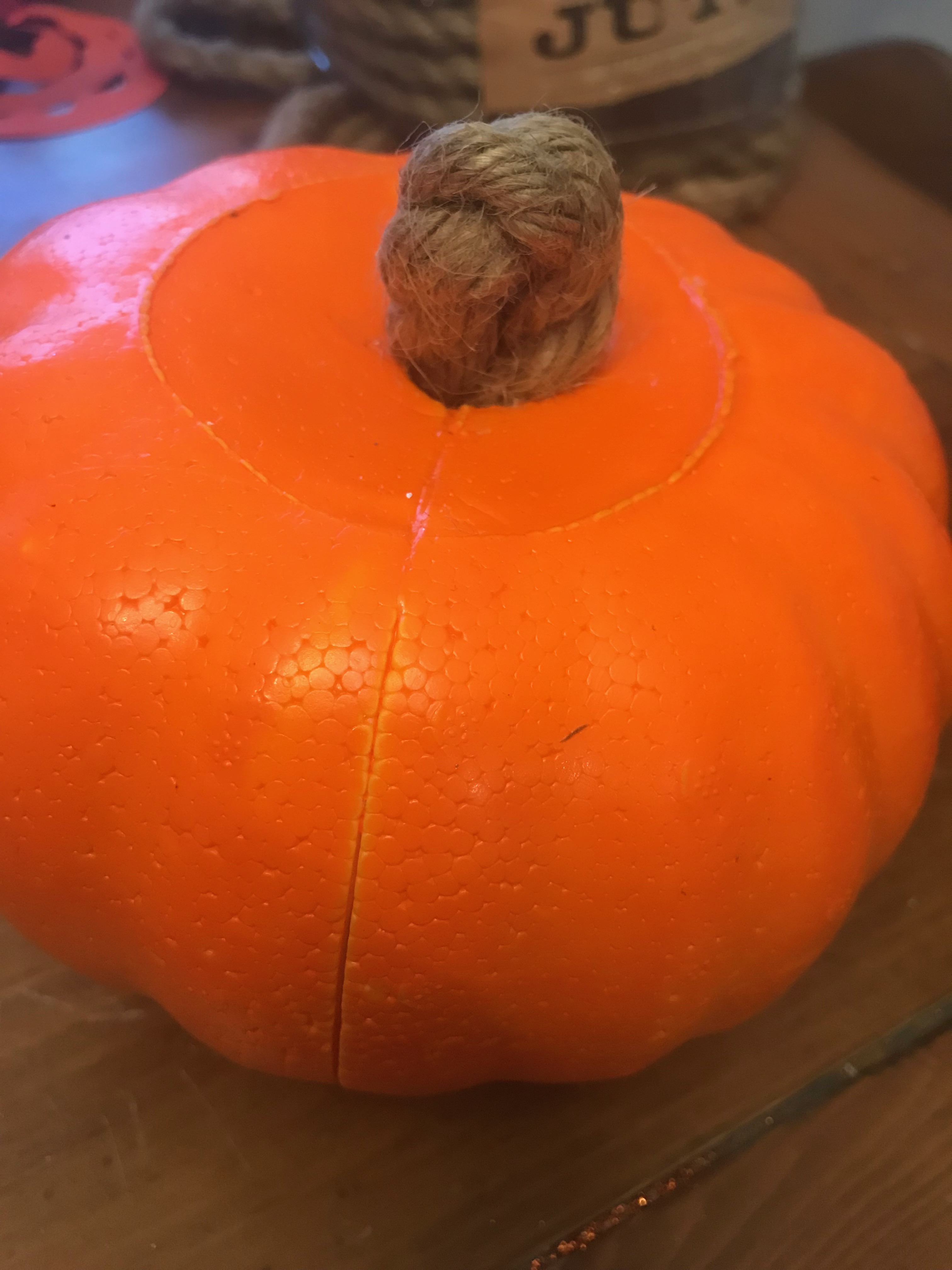 Turn a dollar store pumpkin into a stunning “glampkin” (glamorous pumpkin) with this cheap fall DIY. 