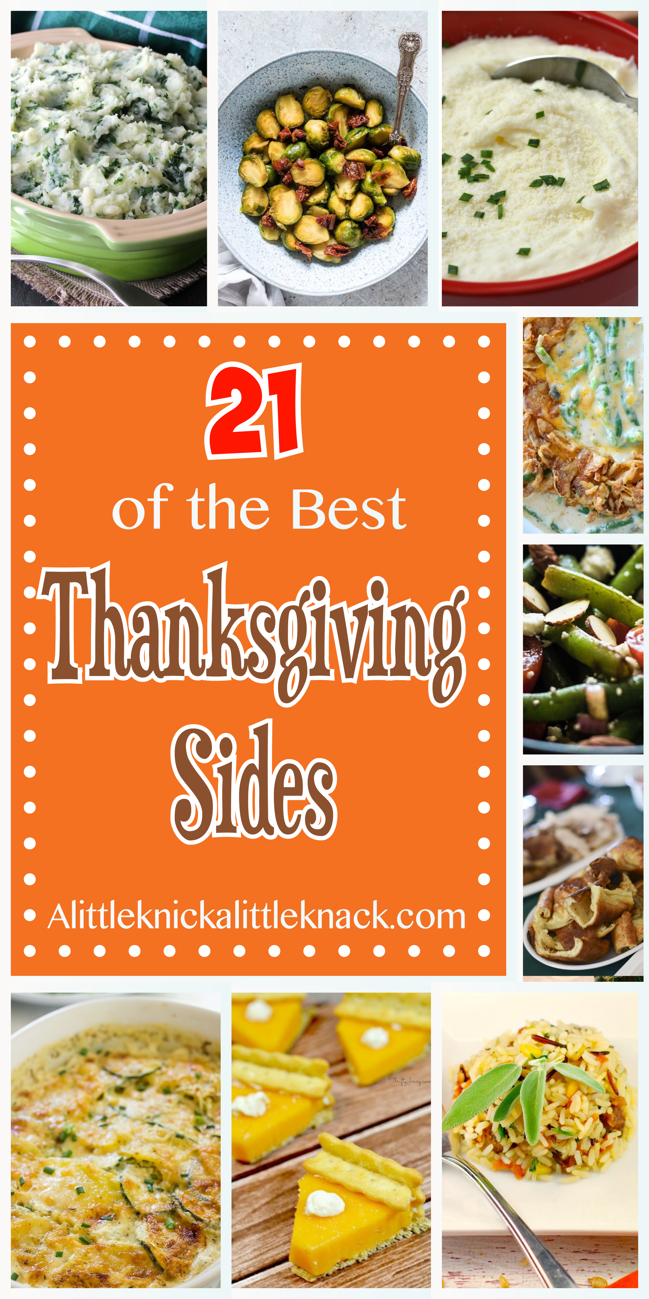 From cheesy mashed potatoes to green bean casserole these 21 side dishes are sure to make your Thanksgiving stand out! #sidedish