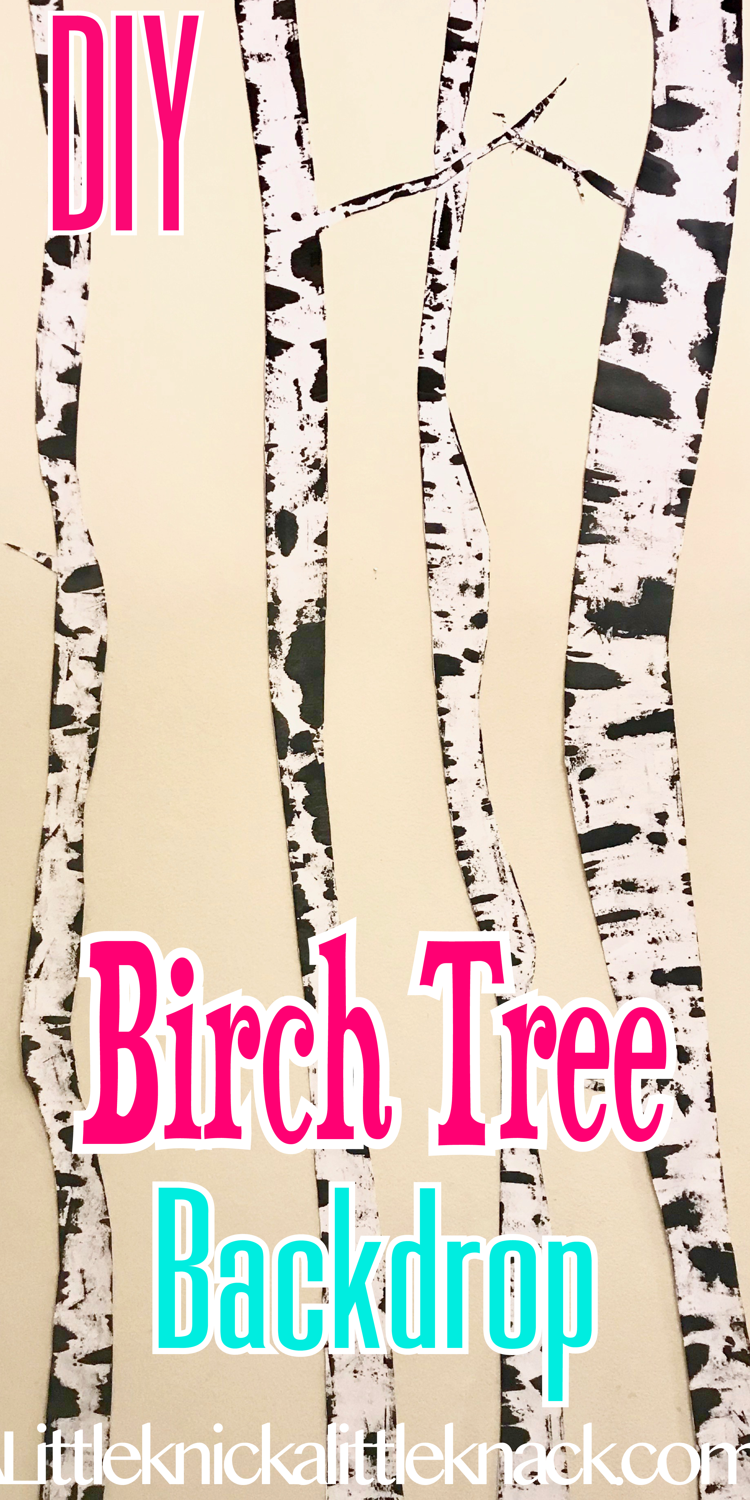 Make a stunning birch tree backdrop perfect for a woodland party using paper and a credit card with this extremely easy DIY. #DIY