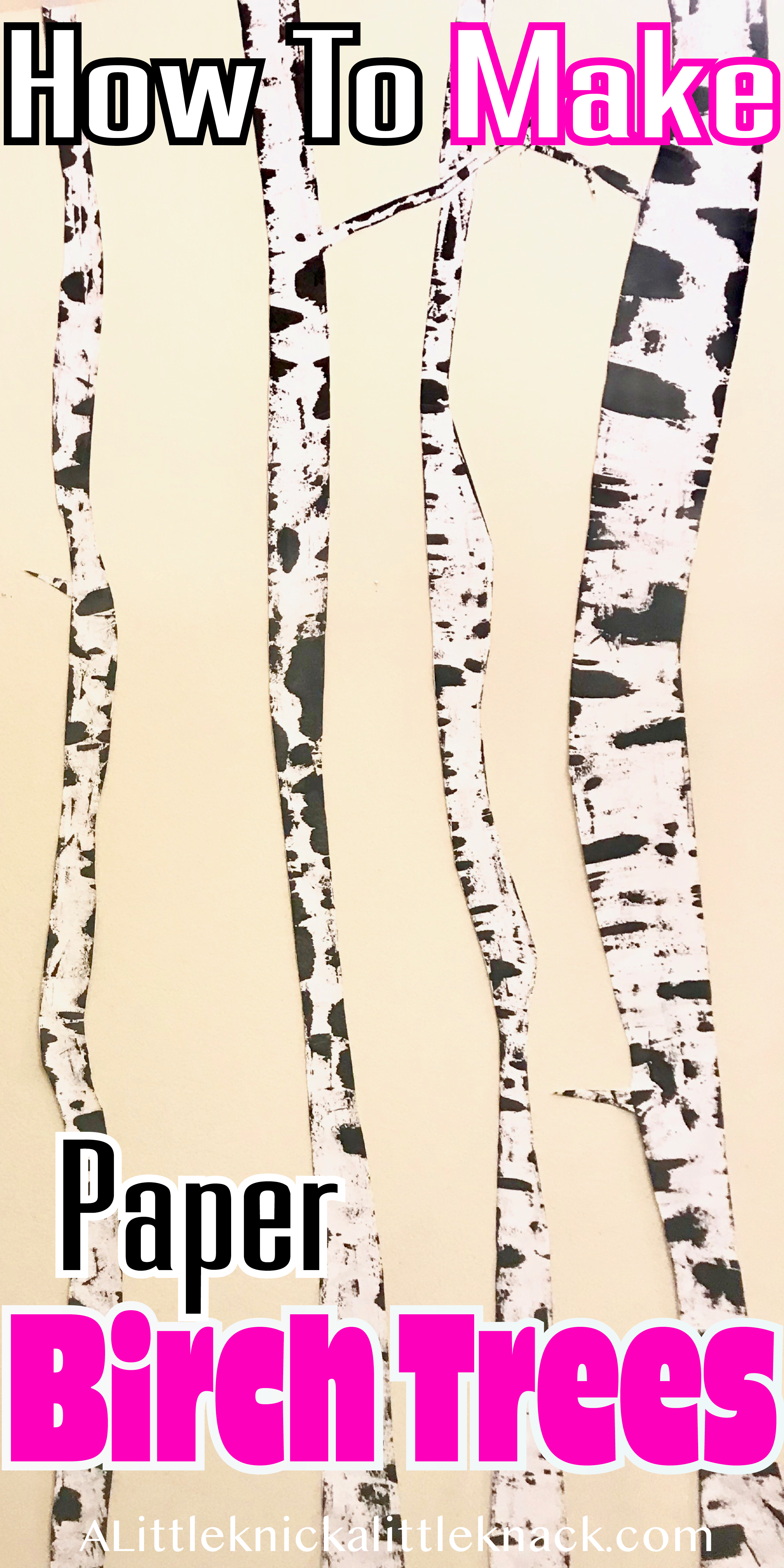 Paint picture perfect Birch Tree cut outs using this extremely easy DIY method. #Partydecor