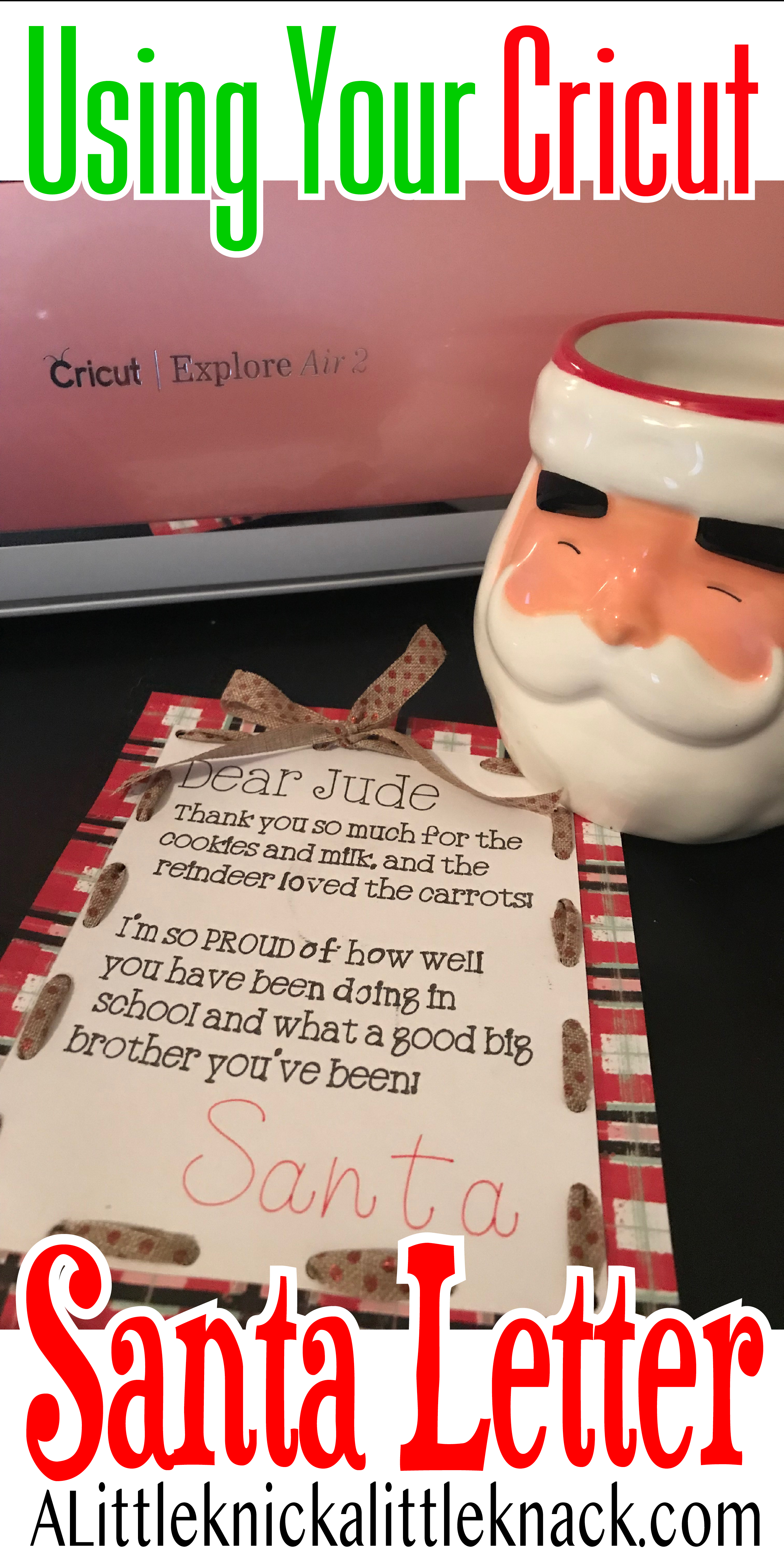 Make a picture perfect letter from Santa using your Cricut. #Cricut