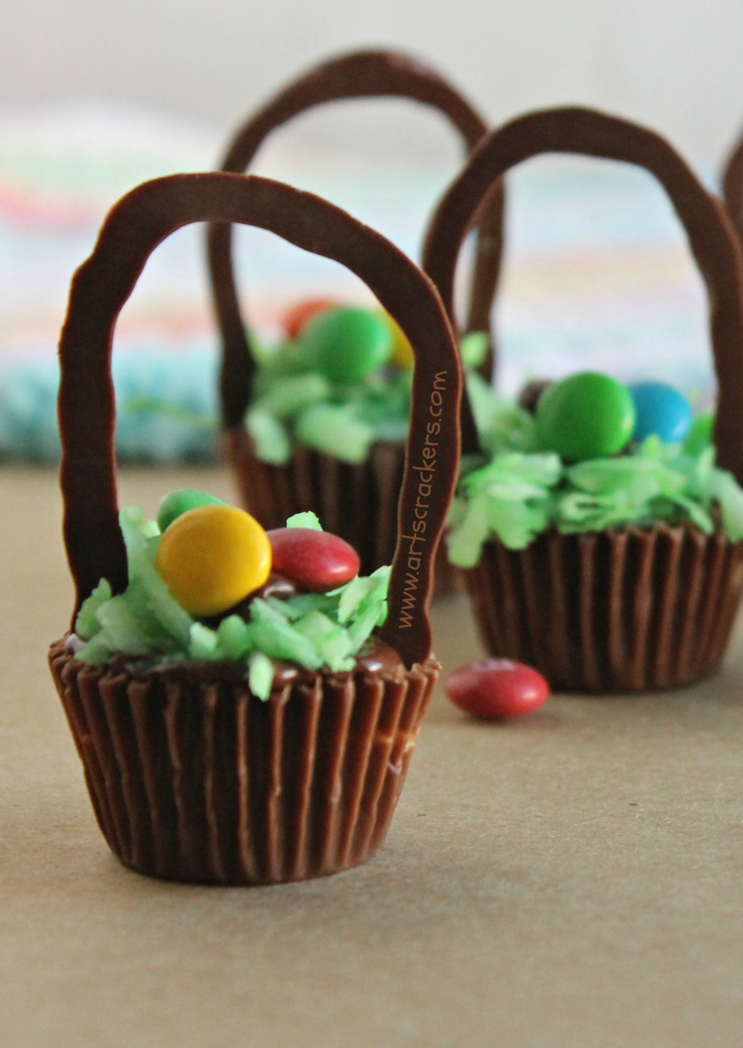Chocolate nests made from Reese's 