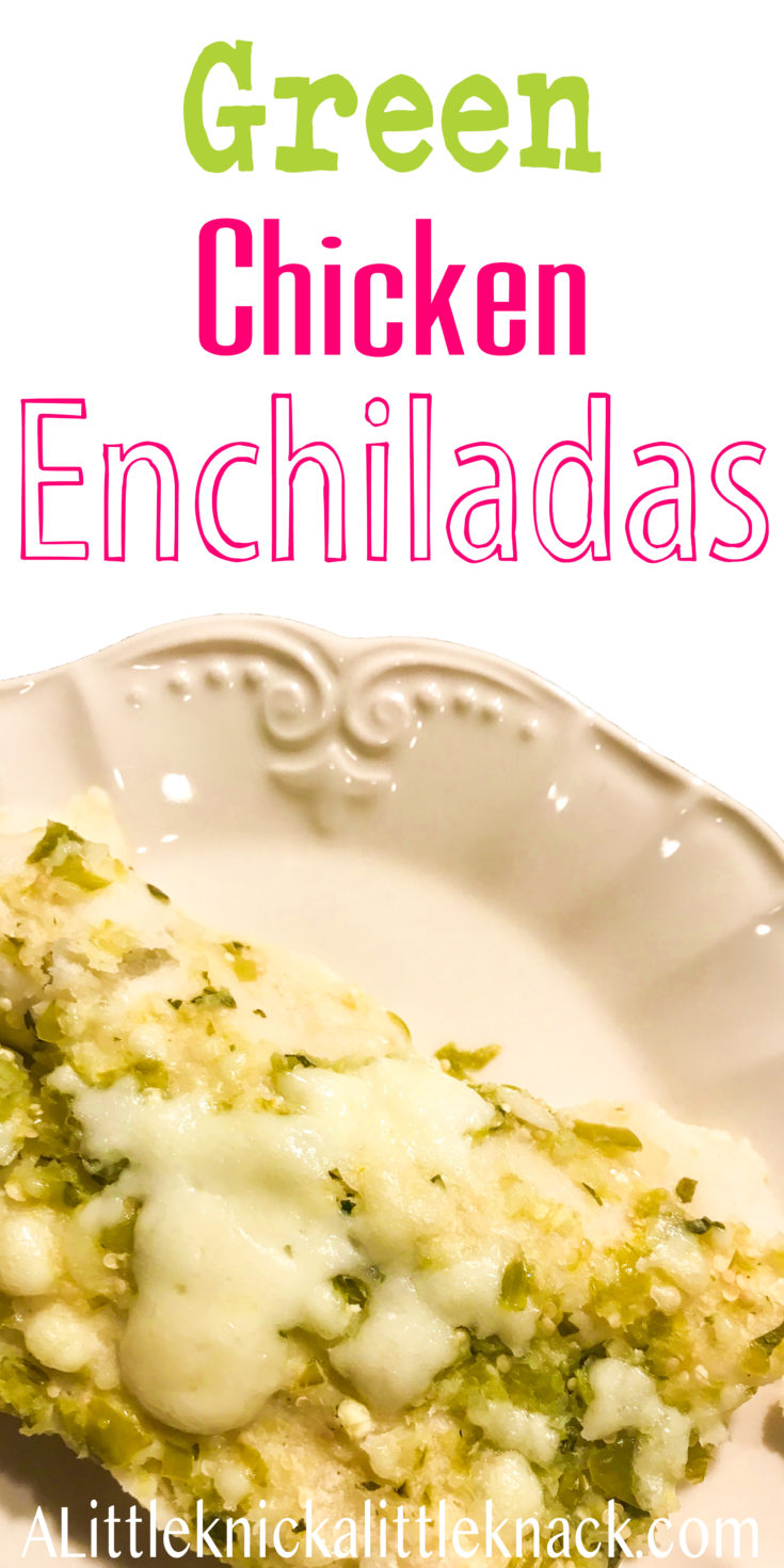 Freezer-Friendly Green Chicken Enchiladas - A Little Knick a Little Knack