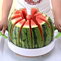 Watermelon Slicer 15'' Large Stainless Steel Fruit Melon Slicer Cutter Peeler Corer Server for Home